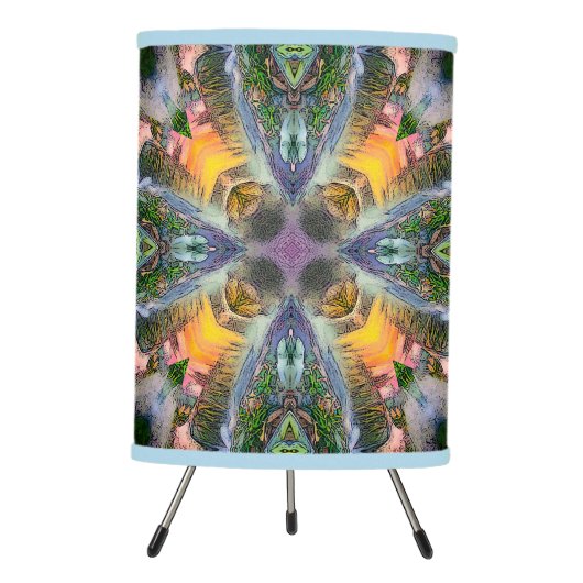 Golden Light Sacred Geometry Kaleidoscope Lamp (Front)