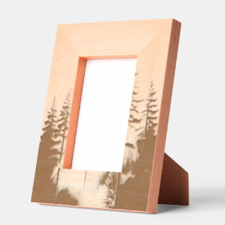 Golden Light Through the Pines – Dreamy Forest Wal Engraved Frames