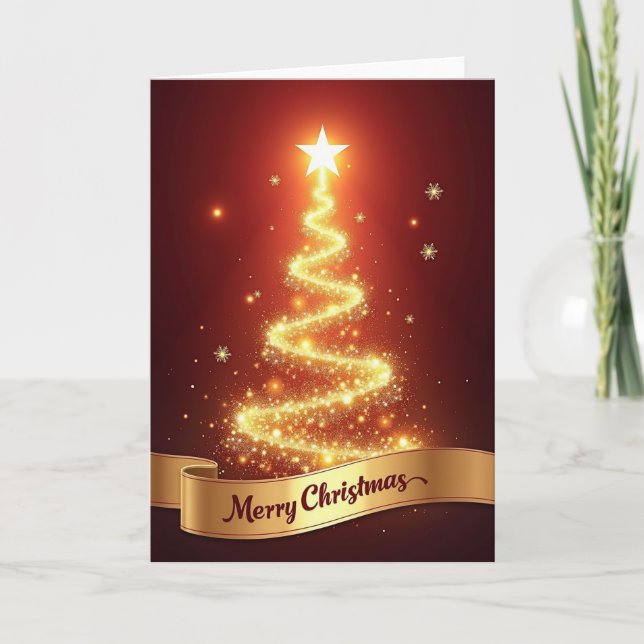 Golden Light Tree Card (Front)