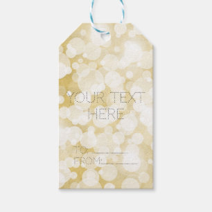 Golden Lights Gold Glam Modern Glam Party Favor Gift Tags