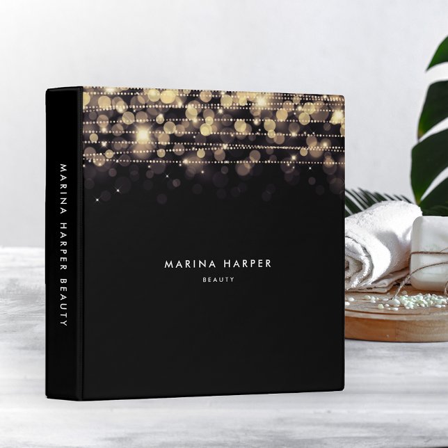 Golden Lights Personalized 3 Ring Binder (Creator Uploaded)