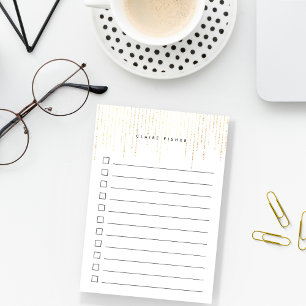 Golden Lights Personalized To Do List Post-it Notes