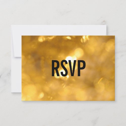 Golden Lights - RSVP Cards