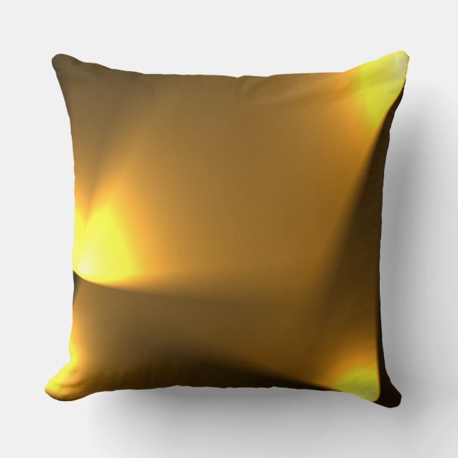 Golden Lights Throw Pillow (Front)