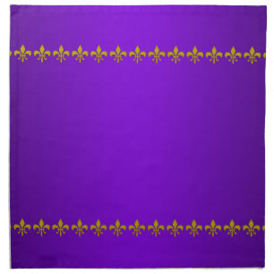 Golden Lily Border + your background Cloth Napkin