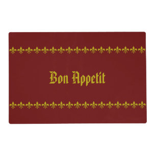 Golden Lily Border + your background & text Placemat