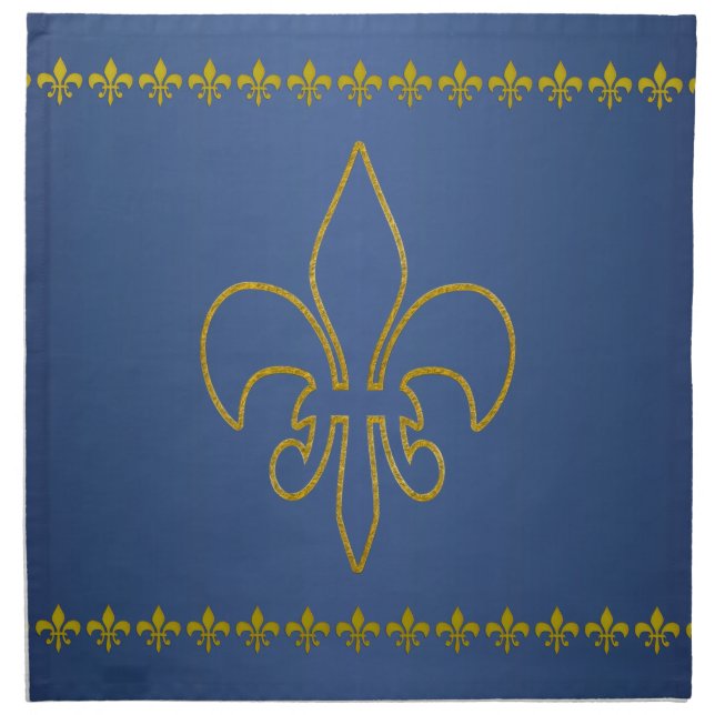 Golden Lily Border + your ideas Napkin (Front)