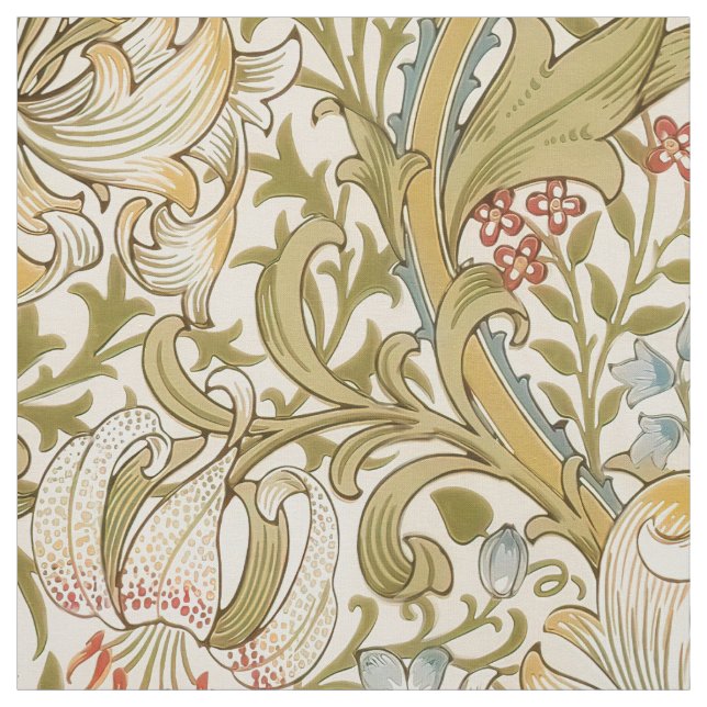 Golden Lily Classic William Morris Fabric (Swatch)