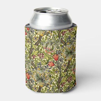 Golden Lily Coordinates Can Cooler by OldArtReborn at Zazzle