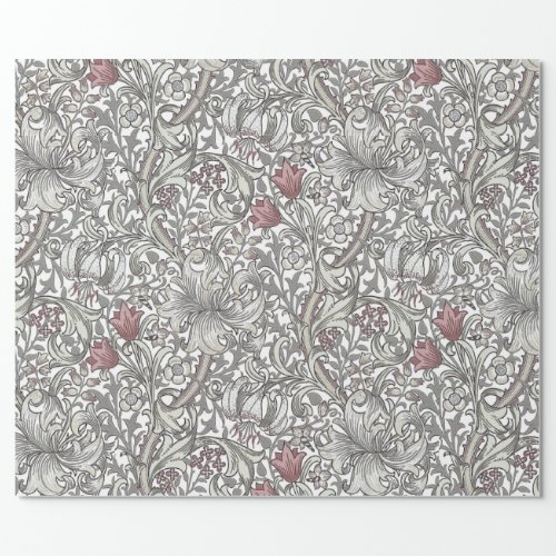 GOLDEN LILY IN MULBERRY _ WILLIAM MORRIS WRAPPING PAPER