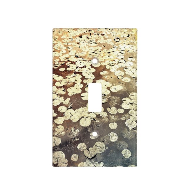 Golden Lily Pads Light Switch Cover (Front)