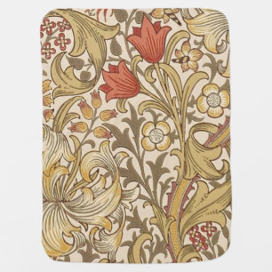 Golden Lily Pattern Version 2 By William Morris Baby Blanket