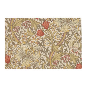 Golden Lily Pattern Version 2 By William Morris Placemat