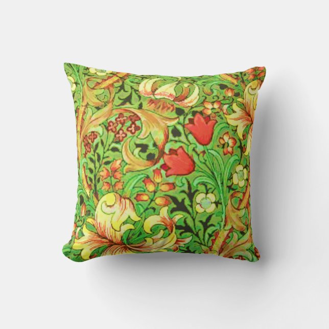 Golden Lily Throw Pillow (Front)