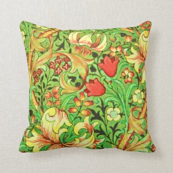 Golden Lily Throw Pillow by LeAnnS123 at Zazzle