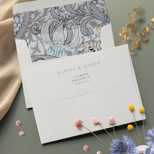 Golden Lily Wedding Muted Dusty Pink Envelope