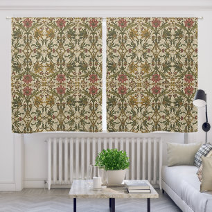 Golden Lily Wildflowers William Morris Blackout Curtains