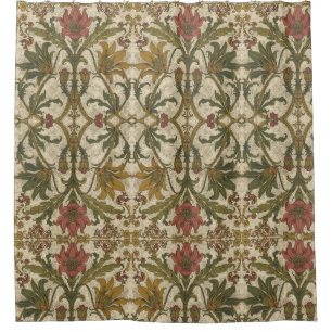 Golden Lily Wildflowers William Morris Shower Curtain