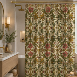 Golden Lily Wildflowers William Morris  Shower Curtain