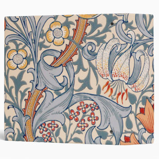Golden Lily, William Morris 3 Ring Binder