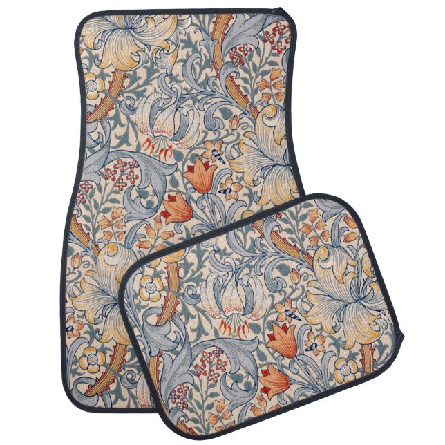 Golden Lily, William Morris Car Floor Mat (Set)