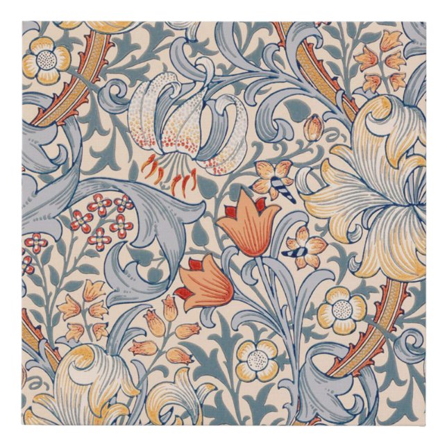 Golden Lily, William Morris Faux Canvas Print (Front)