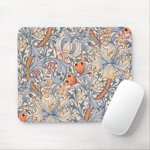 Golden Lily William Morris Mouse Pad