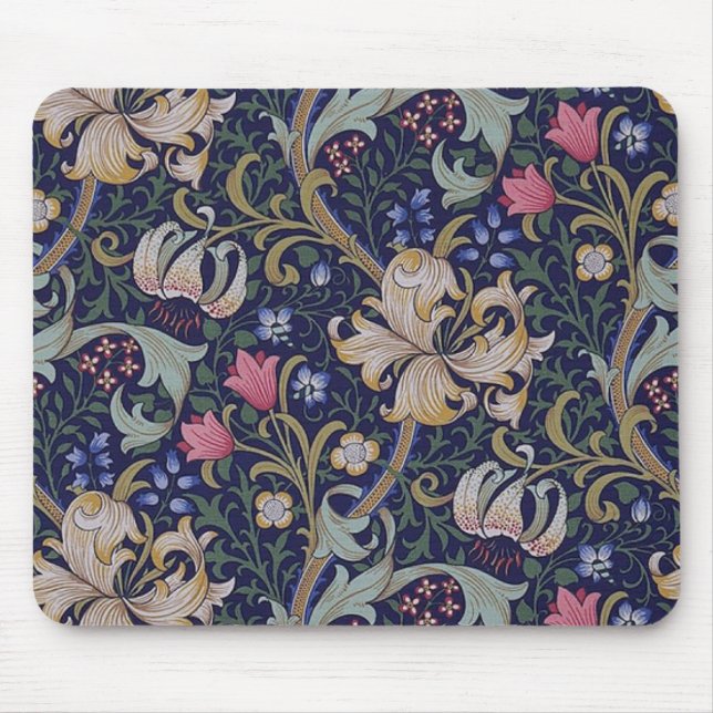 Golden Lily, William Morris Mouse Pad (Front)