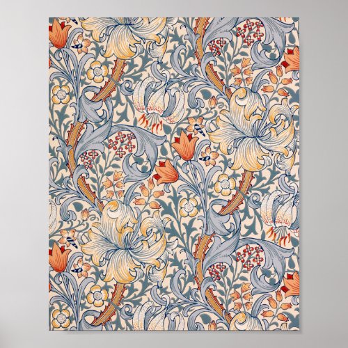 Golden Lily William Morris Poster