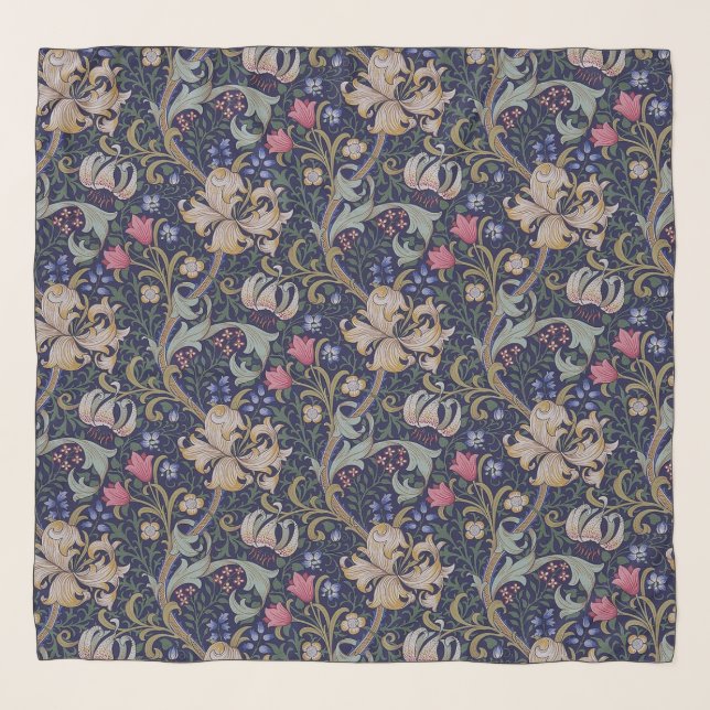 Golden Lily, William Morris Scarf (Front)