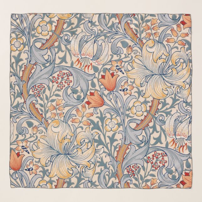 Golden Lily, William Morris Scarf (Front)