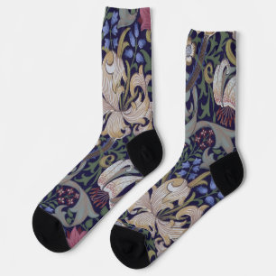 Golden Lily, William Morris Socks