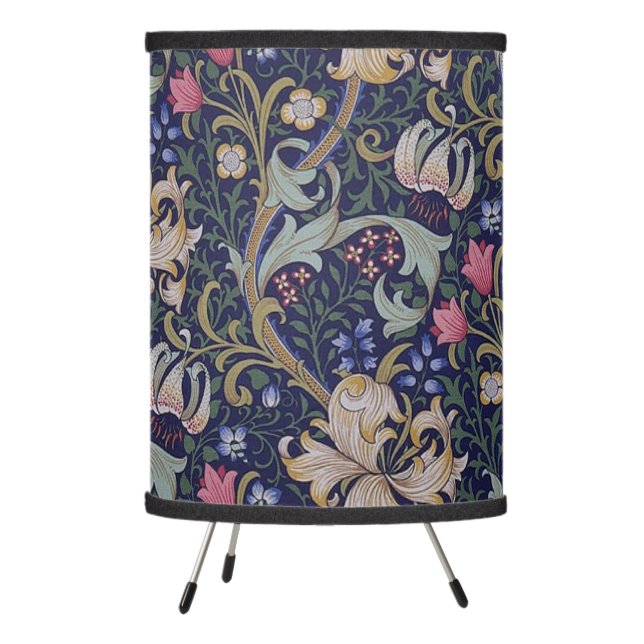 Golden Lily, William Morris Tripod Lamp (Left)
