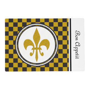 Golden Lily + your background & text Placemat