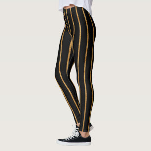 golden line cosmic color star galaxy pattern black leggings