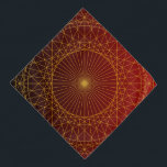 Golden line Red gradient luxury Bandana<br><div class="desc">luxury bandanas</div>