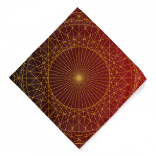 Golden line Red gradient luxury  Bandana