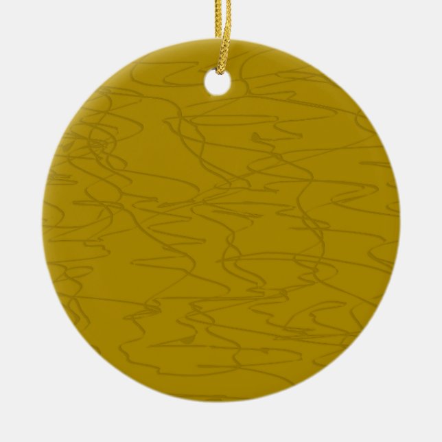 Golden Lines Ceramic Ornament (Front)