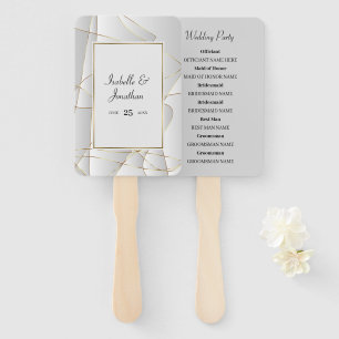 Golden Lines Hand Fan