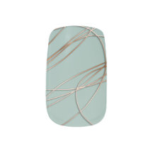 Golden lines on pale green background