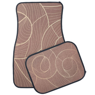 Golden lines pattern background. Luxury gold Line  Car Floor Mat