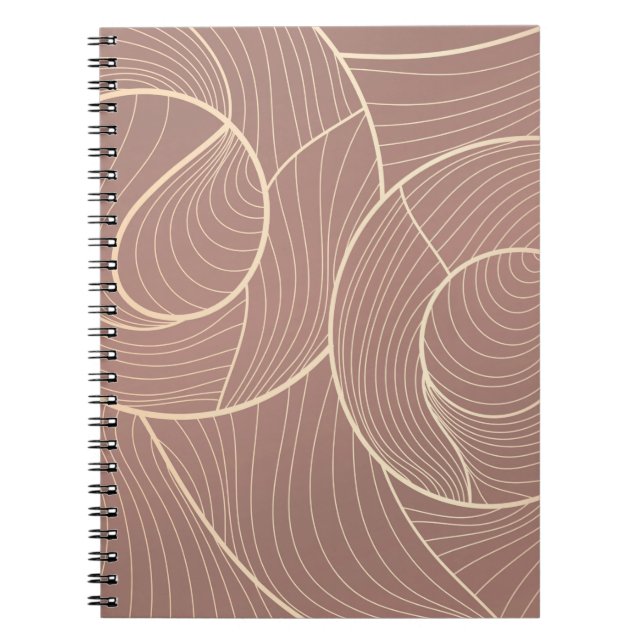 Golden lines pattern background. Luxury gold Line  Notebook (Front)