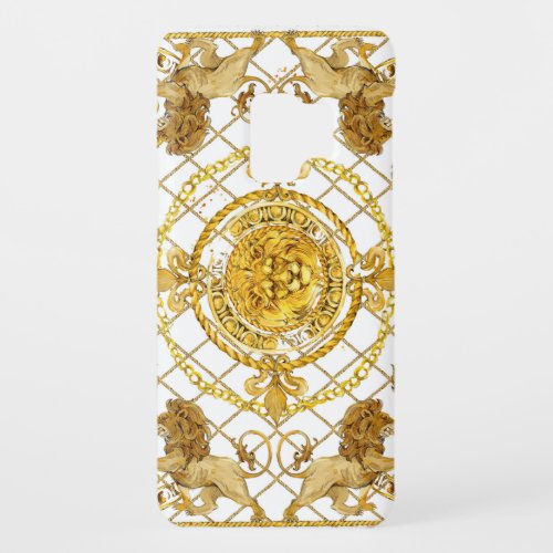 Golden lion damask silk scarf design Case_Mate samsung galaxy s9 case