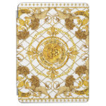 Golden lion: damask silk scarf design iPad air cover