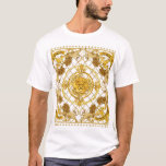 Golden lion: damask silk scarf design T-Shirt