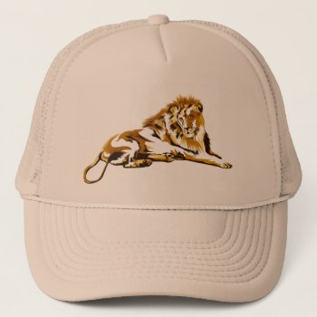 Golden Lion Hat by Lotacats at Zazzle
