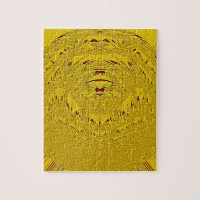 Golden Lion Head Art Print Jigsaw Puzzle (Vertical)