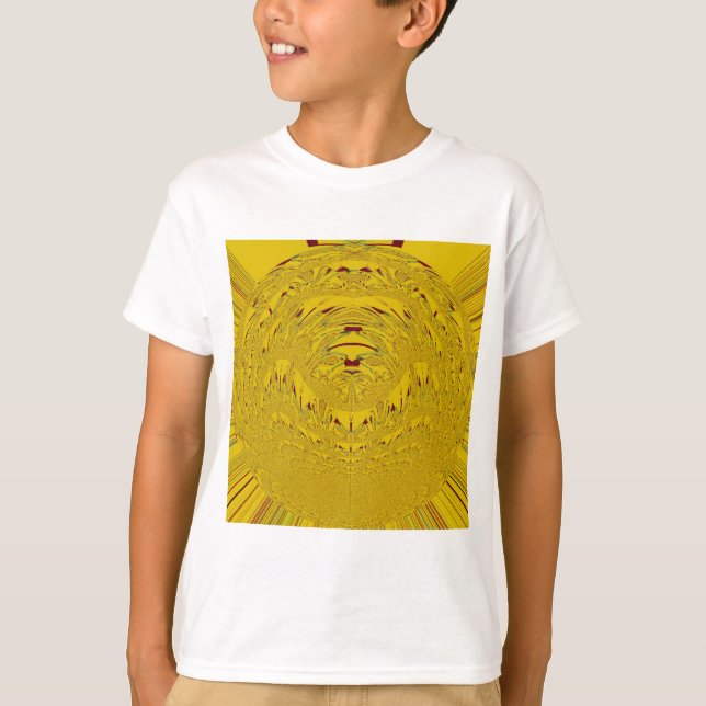 Golden Lion Head Art Print T-Shirt (Front)