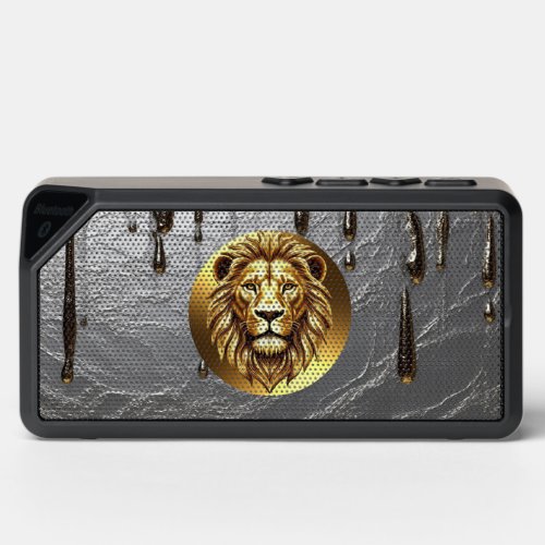 Golden Lion Head With Metal Drip Effect 女 Bluetooth Speaker