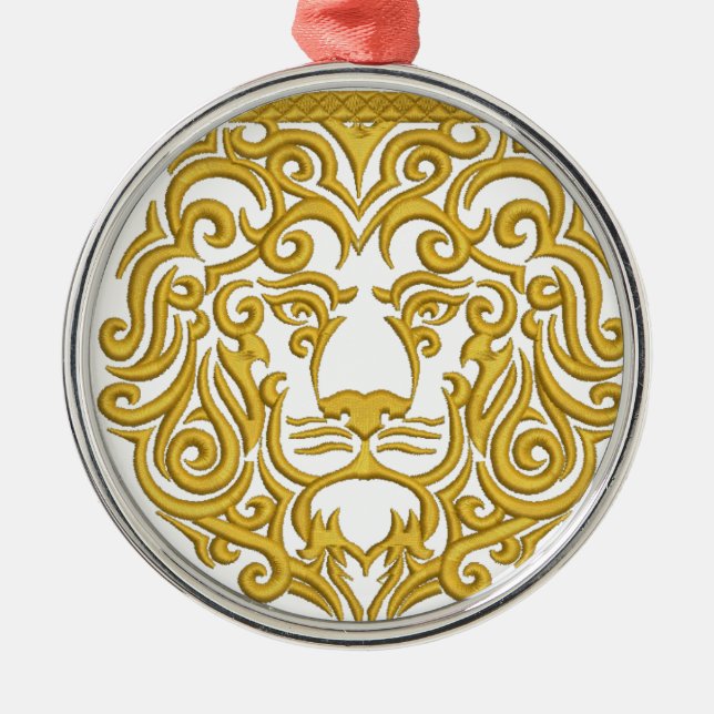 golden lion in the crown metal ornament (Front)